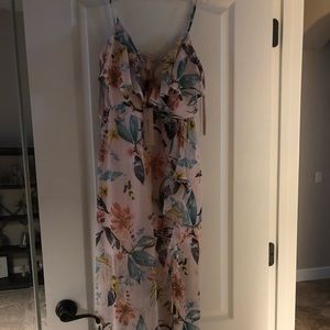 BCBG floral print chiffon dress